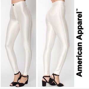 American Apparel White Disco Pants